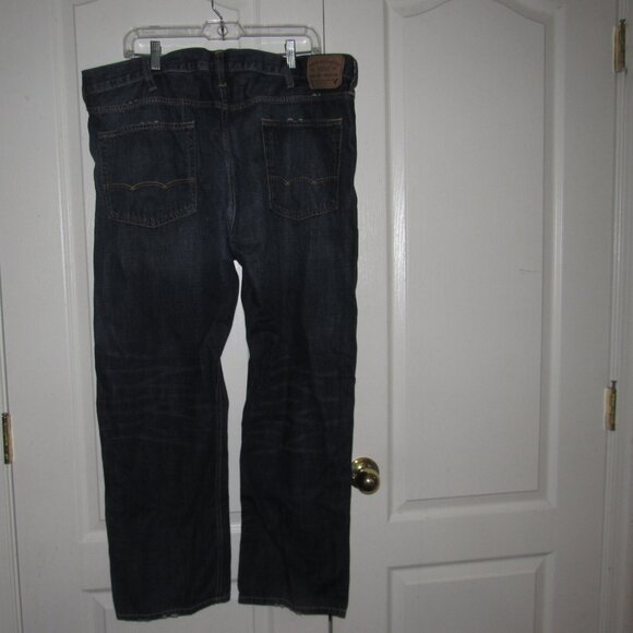 AMERICAN EAGLE Men’s Relaxed Straight Dark Wash Jeans Size 40 x 30 - Picture 4 of 8